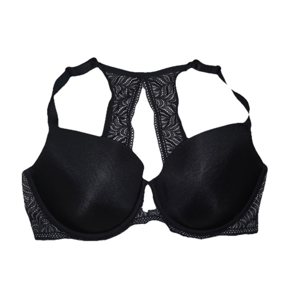 Paramour Felina Bra 40DDD‎ Black Carolina Lace-Back Full-Figure Contour 115011
